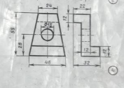 Черчение. Сделать 3 вид